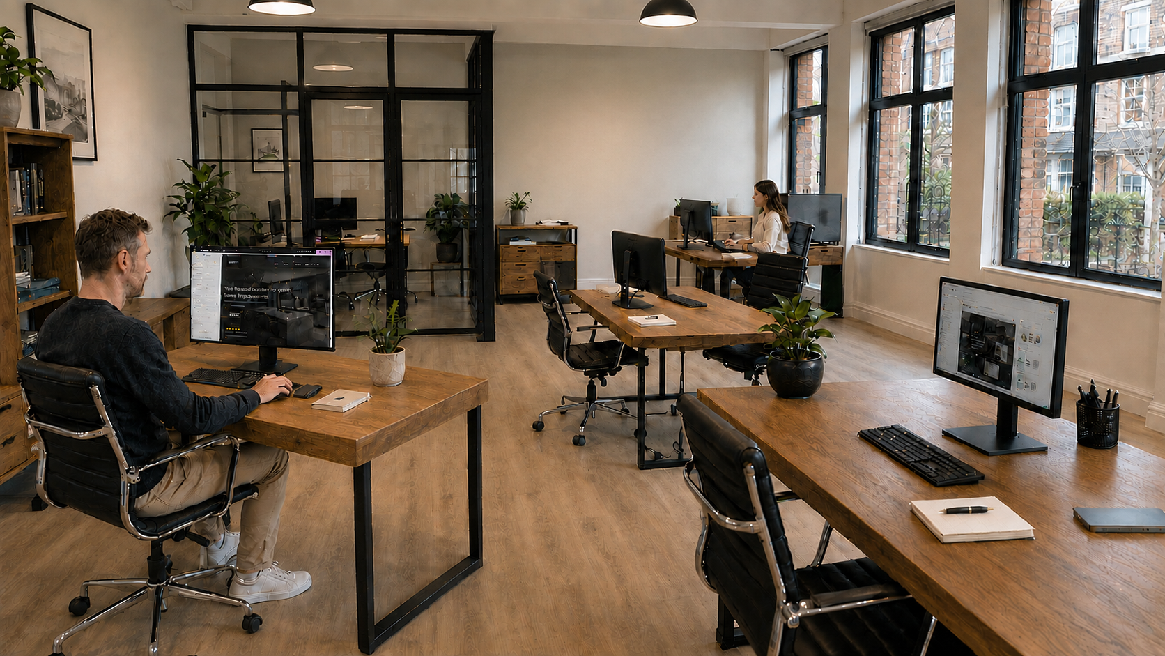 The Northampton Web Design studio space with the team working at desks